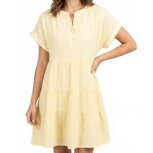 NEW IN FEBRUARY double gauze babydoll dress in yellow